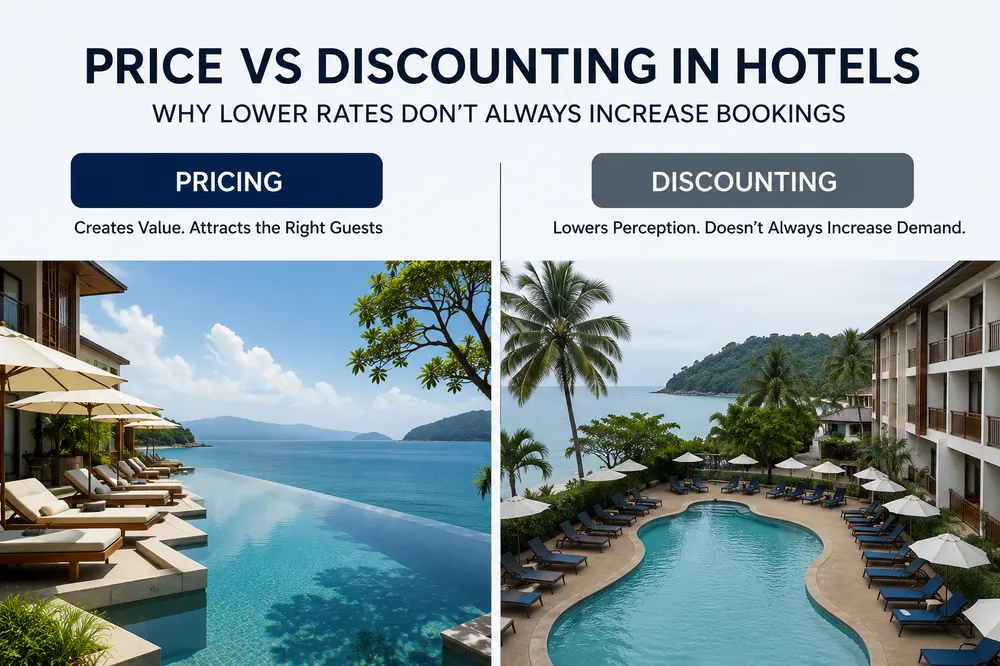 Pricing vs Discounting in Hotels — Why Lower Rates Don’t Always Increase Bookings