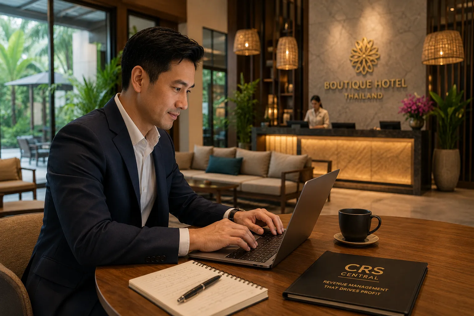 Hotel guest support manager addressing guest concerns